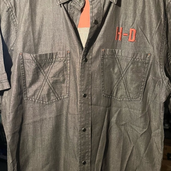 Harley Davidson Short Sleeve Button Up - Picture 5 of 7